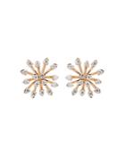 Hueb 18k Rose Gold Luminus Diamond Starburst Stud Earrings