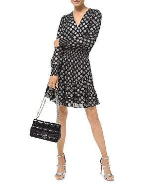 Michael Michael Kors Metallic Dot Faux Wrap Dress