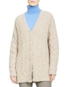 Theory Button Front Cable Knit Cardigan