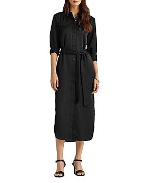 Lauren Ralph Lauren Sateen Midi Shirtdress