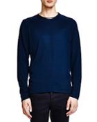 The Kooples Merino Sweater With Leather Accent