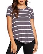 Chaser Striped Shirttail Tee