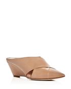 Sigerson Morrison Wesley Pointed Toe Wedge Mules