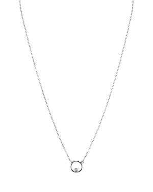 Aqua Sterling Circle Pendant Necklace, 16 - 100% Exclusive