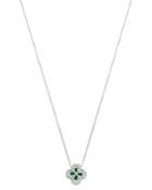 Bloomingdale's Emerald & Diamond Clover Pendant Necklace In 14k White Gold, 16 - 100% Exclusive