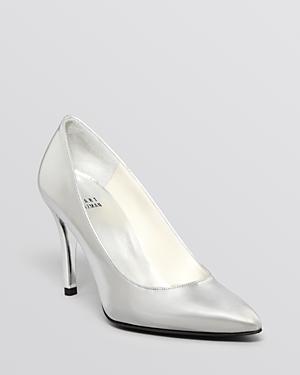 Stuart Weitzman Pumps - Power High Heel Silver Specchio