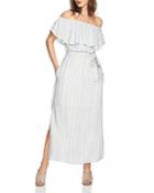 1.state Off-the-shoulder Striped Maxi Dress