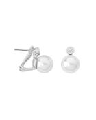 Majorica Round Simulated Pearl Earrings In Sterling Silver