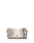 Zadig & Voltaire Rock Python Embossed Leather Crossbody Clutch