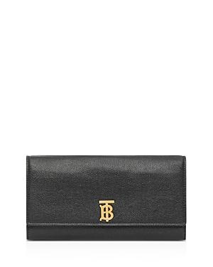 Burberry Monogram Motif Grainy Leather Continental Wallet