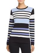 Karl Lagerfeld Paris Multi Stripe Bow Sweater