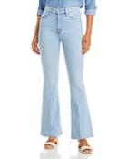 Mother The Weekender Cropped Distressed Flare Jeans In Mentally Elsewhere