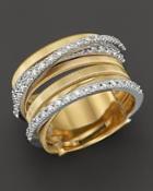 Marco Bicego 18k Yellow Gold Goa Seven Row Ring With Diamonds