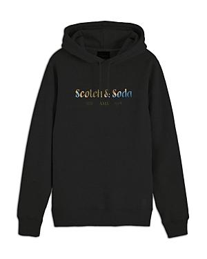 Scotch & Soda Logo Print Regular Fit Hoodie