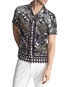 Reiss Niro Camp Collar Short Sleeve Tropical Shirt