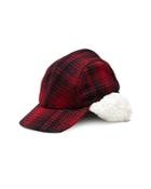 Crown Cap Buffalo Check Trapper With Shearling Lining
