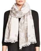 Fraas Embroidered Paisley Scarf