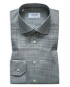 Eton Micro-gingham Slim Fit Dress Shirt