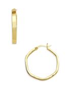 Argento Vivo Geometric Hoop Earrings In 14k Gold Plated Sterling Silver