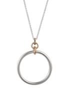 Lauren Ralph Lauren Two-tone Circle Pendant Necklace, 36