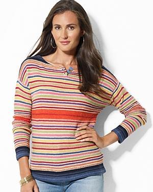 Lauren Ralph Lauren Boat Neck Stripe Top