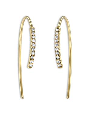 Zoe Chicco 14k Yellow Gold Diamond Pave Threader Earrings