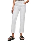 Allsaints Kim High Rise Straight Jeans In White