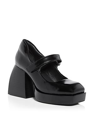 Jeffery Campbell Women's Reine Platform Block Heel Mary Janes