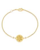 Bloomingdale's Diamond Accent Medical Medallion Bracelet In 14k Yellow Gold, 0.05 Ct. T.w. - 100% Exclusive