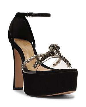 Schutz Women's Jayda Crystal Embellished Knotted Strap High Heel Platform Sandals