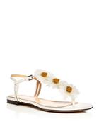 Charlotte Olympia Posey Flower Embellished T-strap Sandals