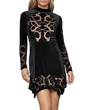Bcbgmaxazria Burnout Detail Velvet Dress