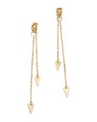 Moon & Meadow Arrow Chain Drop Front-back Earrings In 14k Yellow Gold - 100% Exclusive