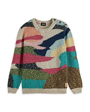Scotch & Soda Textured Melange Crewneck Sweater