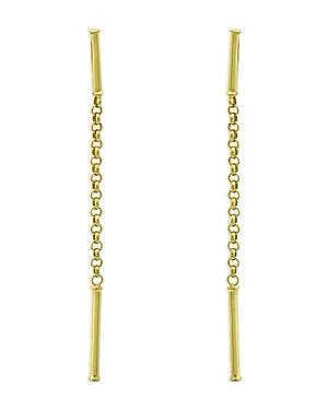 Aqua Chain & Bar Linear Drop Earrings In 18k Gold Plated Silver - 100% Exclusive
