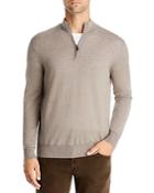 Canali Knit Wool Quarter Zip Pullover