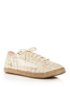 Toms Women's Lena Embroidered Mesh Lace Up Espadrille Sneakers