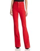 Alice And Olivia Juno Wide Leg Jeans In Ruby