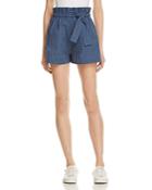 Aqua Stripe Paper Bag Shorts - 100% Exclusive