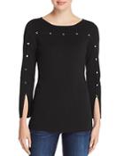 Nic+zoe Statement Stud Sweater