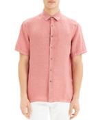 Theory Irving Linen Summer Short-sleeve Regular Fit Shirt