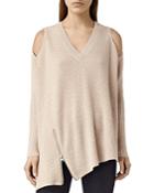 Allsaints Able Cold Shoulder Ribbed Sweater