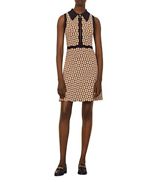 Sandro Francisca Knitted Collared Dress