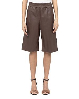 Peserico Leather Bermuda Shorts