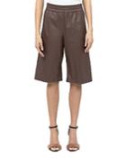 Peserico Leather Bermuda Shorts