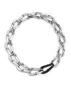 John Hardy Sterling Silver Bamboo Link Necklace With Black Onyx, 18