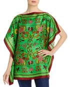 Tory Burch Scarf Print Silk Short Caftan