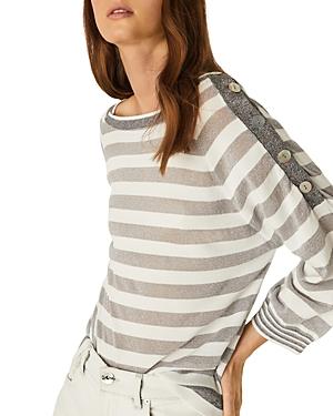 Marella Riarmo Metallic Striped Boatneck Sweater