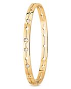 Dihn Van 18k Yellow Gold Pulse Diamond Bangle Bracelet