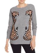 Aqua Cashmere Leopard Intarsia Cashmere Sweater - 100% Exclusive